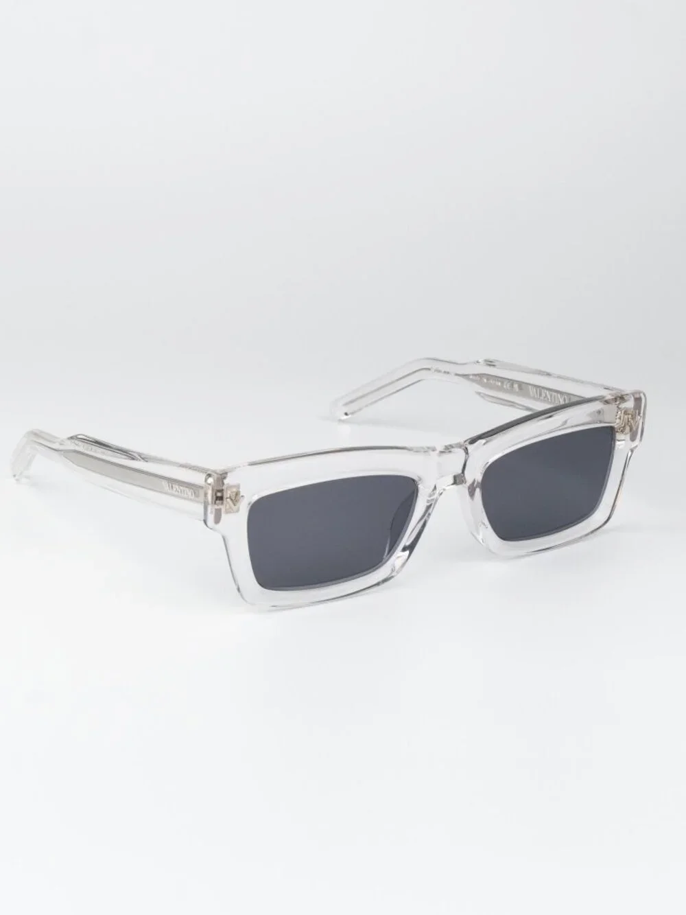 Valentino Men Sunglasses Transparent Grey Rectangle V-SHARP VLS-134 C